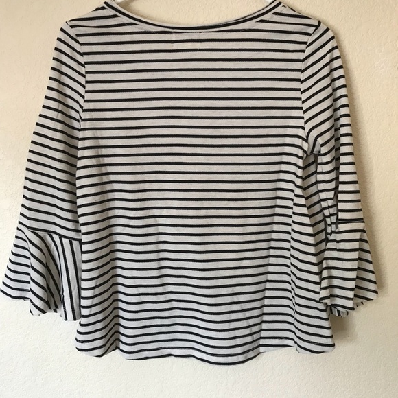 NWT Bell sleeve stripped Anthropologie tee - Picture 4 of 4